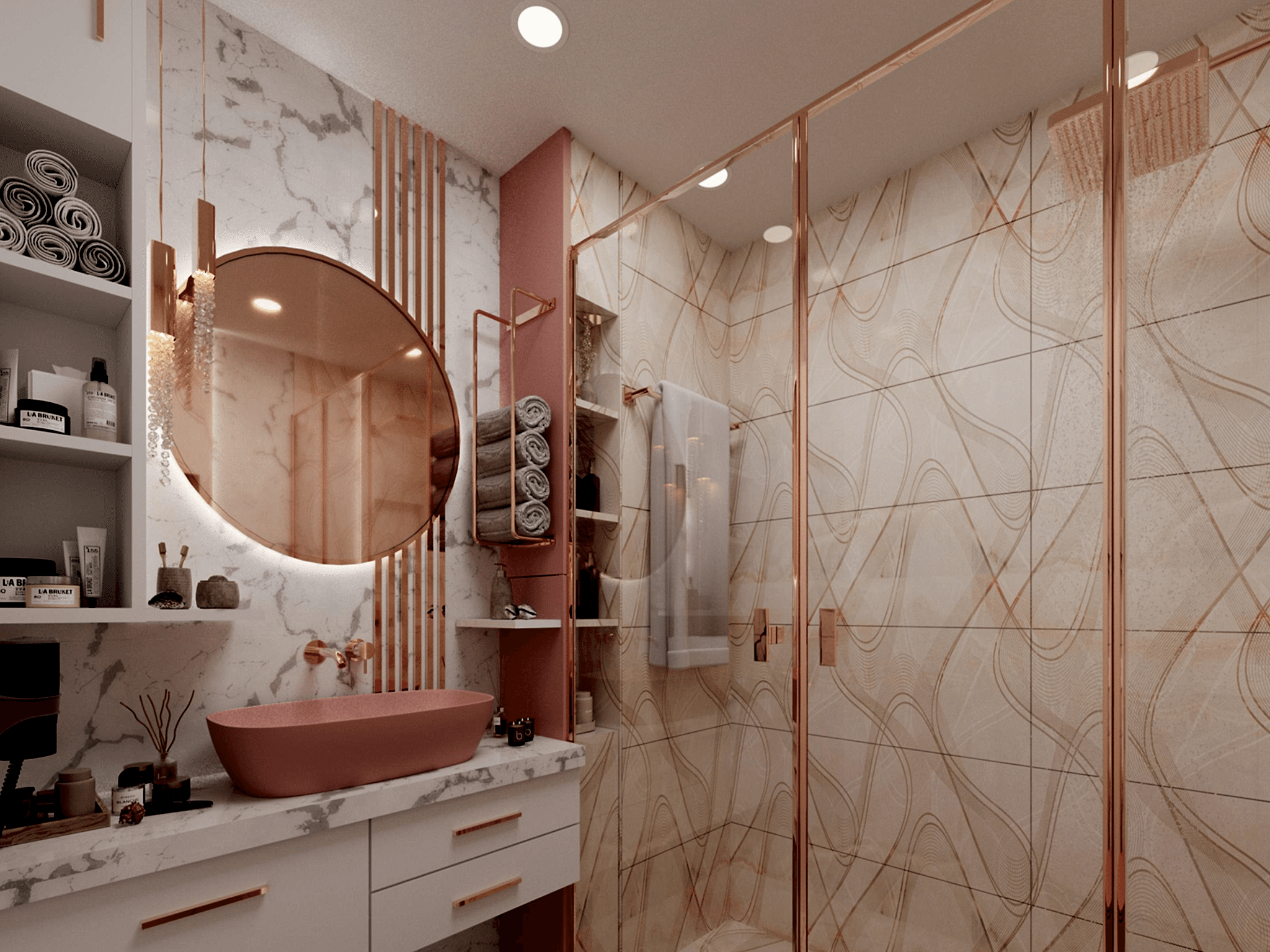Feminine Luxury Bathroom Design