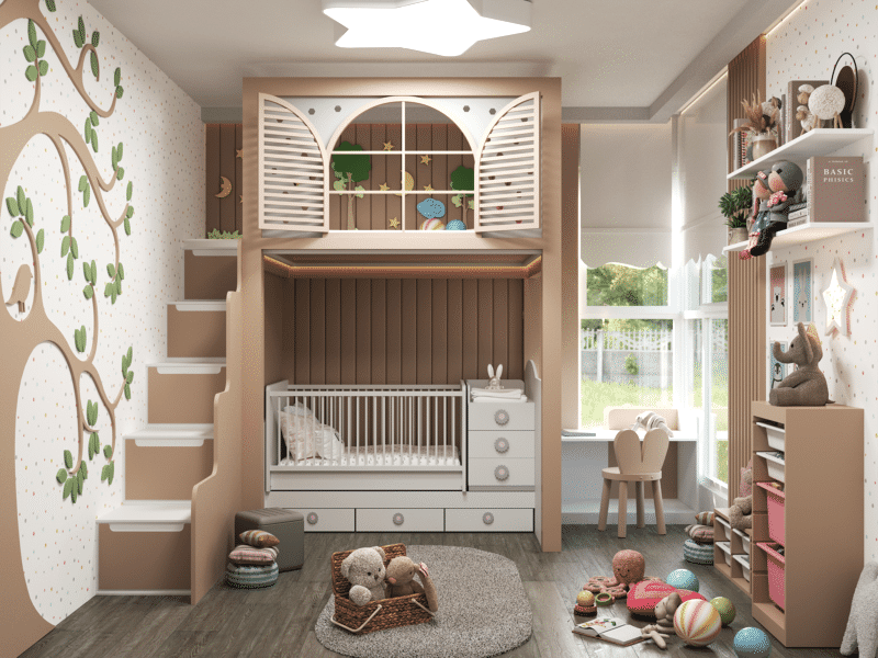 H.K. Functional Children’s Room Design